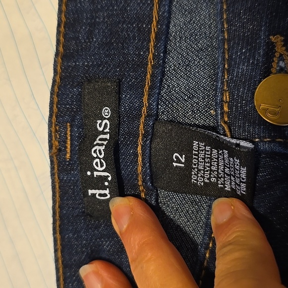 d. jeans Deep Blue Straight Leg Women's Jeans 12 - Picture 2 of 4